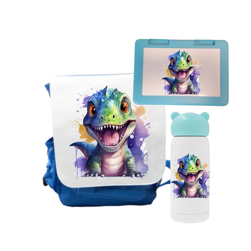 3-delige Schoolset - Dino T-Rex