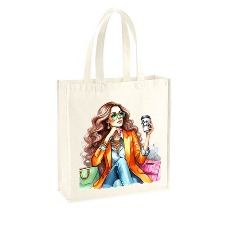 Boss Lady Shopper- Stijlvolle Canvas Tas voor Powervrouwen- ClassyS  N