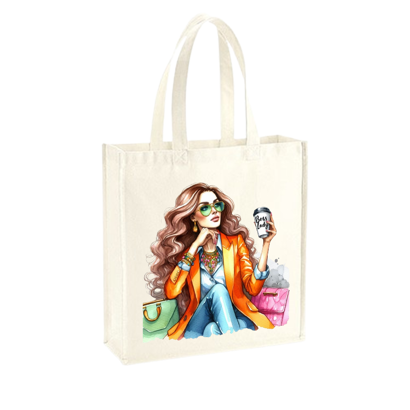 Boss Lady Shopper- Stijlvolle Canvas Tas voor Powervrouwen- ClassyS  N