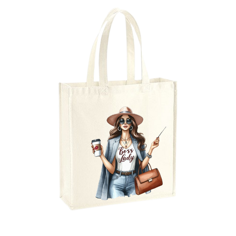 Boss Lady Shopper – Stijlvolle Canvas Tas voor Powervrouwen- She2 canvas N