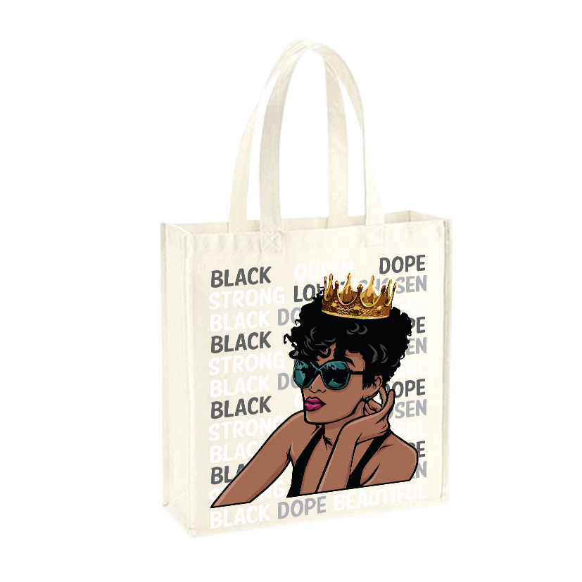 Black. Dope. Beautiful (N) Canvas shopper – Voor de Queen die haar kracht kent