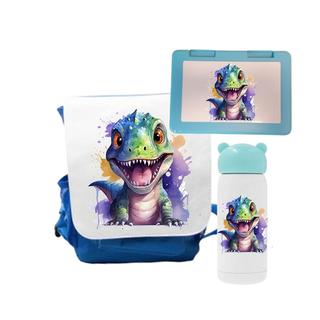 3-delige Schoolset - Dino T-Rex