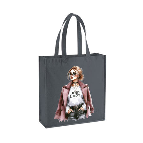 Boss Lady Shopper – Stijlvolle Canvas Tas voor Powervrouwen - She (G)